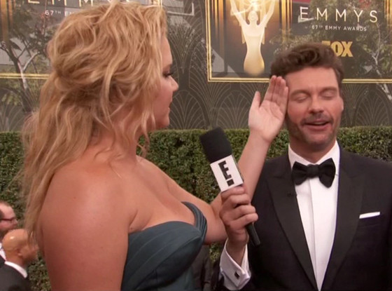 Amy Schumer, Ryan Seacrest, 2015 Emmys Amy Schumer, Ryan Seacrest, 2015 Emmys